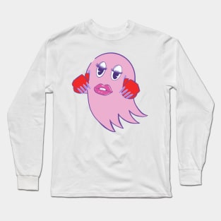 Gamer Ghost Pink Long Sleeve T-Shirt